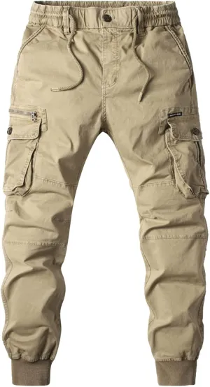 Men's Cargo Jogger Sweatpants Casual Cotton Cargo Pants Gym Sweatpants Trousers Mens Long Outdoor Hiking Work