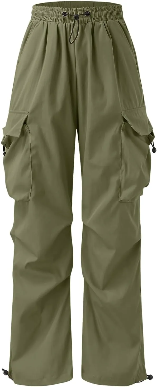Mens Cargo Pants Casual Baggy Joggers Athletic Parachute Pant Loose Fit Sweatpants with Pockets Y2K Streetwear