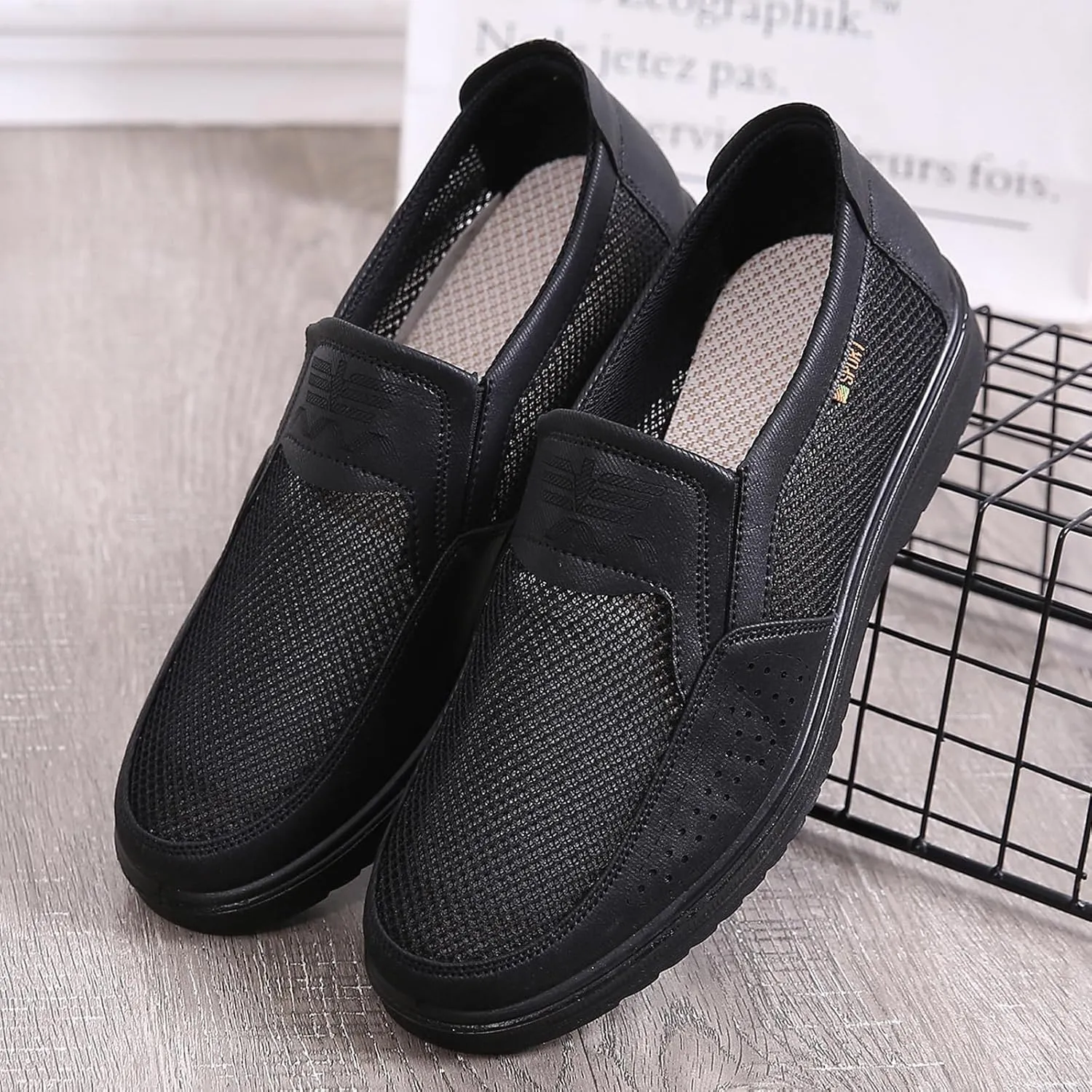 Men's Casual Loafer, Slip On Breathable Travel Canvas Shoes for Men Comfortable Stylish Sneakers Lightweight Walking Shoes Boat Shoe Business Dress Shoes