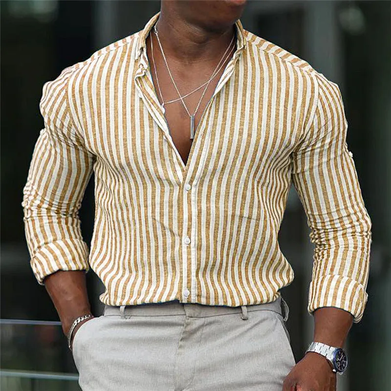 Men's  Casual Long Sleeve Slim-fit Shirt