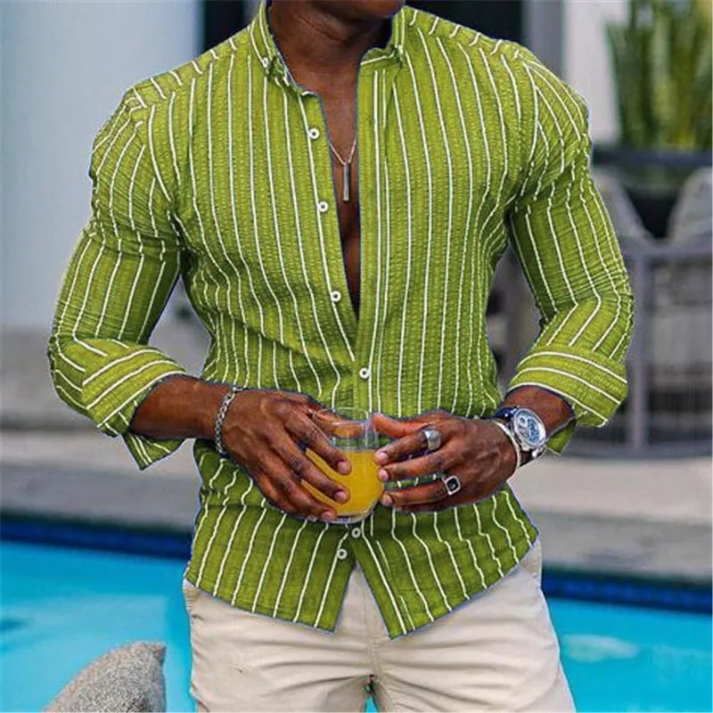 Men's  Casual Long Sleeve Slim-fit Shirt