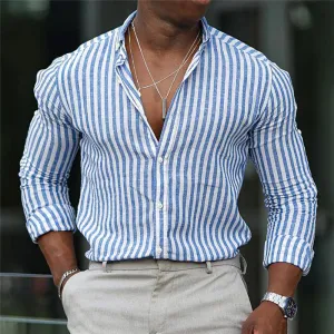 Men's  Casual Long Sleeve Slim-fit Shirt