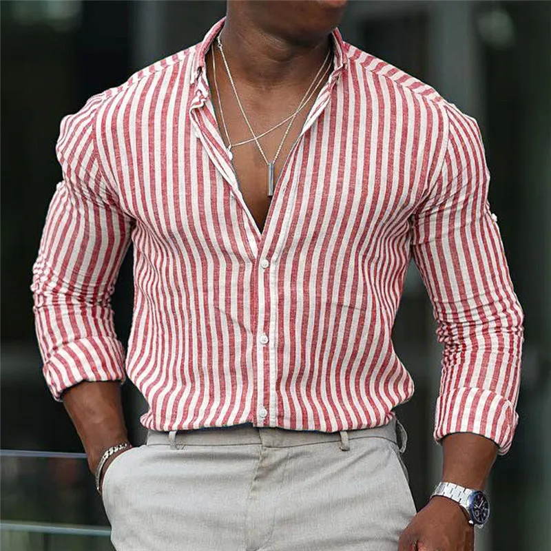 Men's  Casual Long Sleeve Slim-fit Shirt