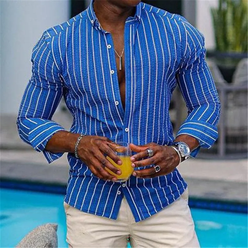 Men's  Casual Long Sleeve Slim-fit Shirt