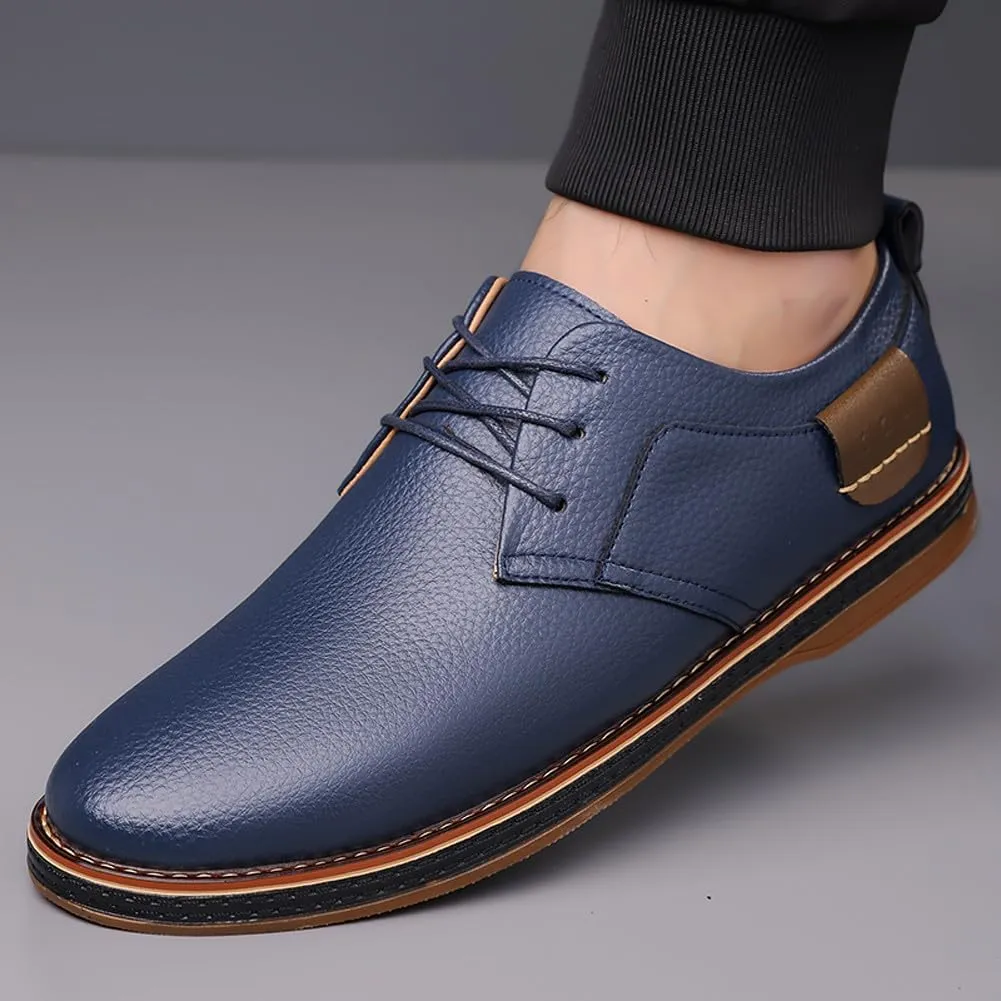 Men's Comfortable Stylish Oxford Shoes Casual Lace Up Walking Business Driving Dress Shoes