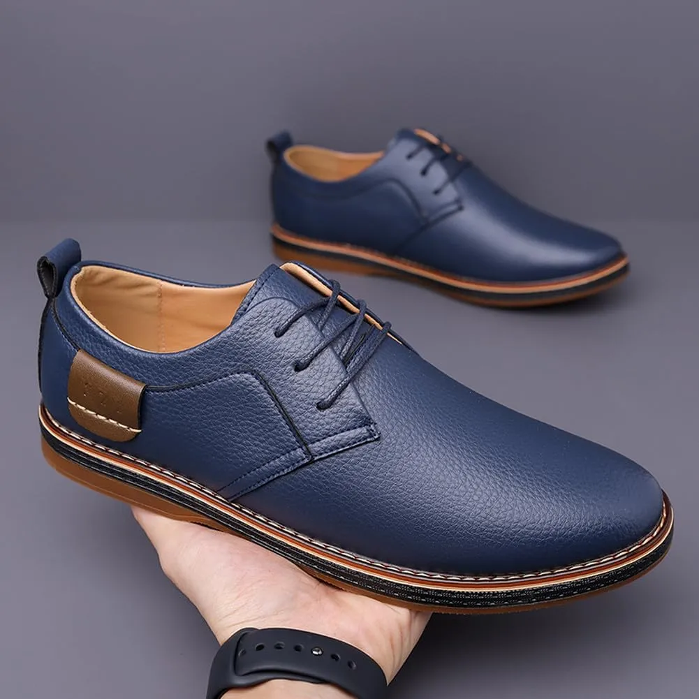 Men's Comfortable Stylish Oxford Shoes Casual Lace Up Walking Business Driving Dress Shoes