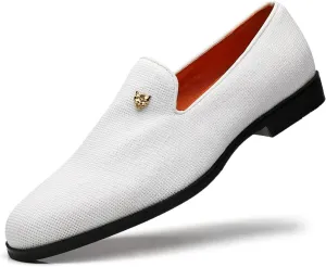 Men's Dress Loafers Stylish Flying Woven Party Wedding Shoes