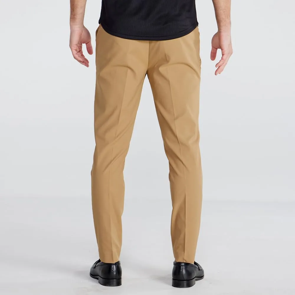 Men's Exec Pants – Tapered Fit Stretch Slacks, Wrinkle Resistant Suit Trousers, Business Casual Office Bottoms for Men