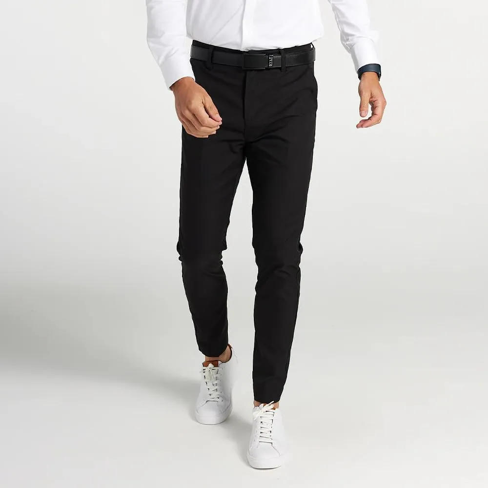 Men's Exec Pants – Tapered Fit Stretch Slacks, Wrinkle Resistant Suit Trousers, Business Casual Office Bottoms for Men