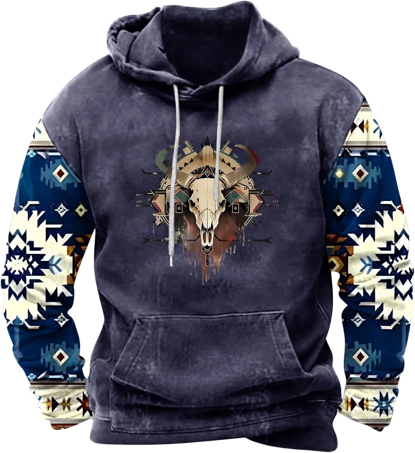 Men's Fashion Hoodies Sweatshirts Aetec Printed Hoodies for Men Vintage Big and Tall Graphic Fall Shirts with Pockets
