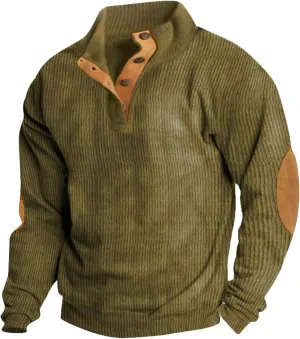 Men's Fashion Sweatshirt Casual Long Sleeve Standing Collar Sweater Lightweight Fall Winter Sweatshirts