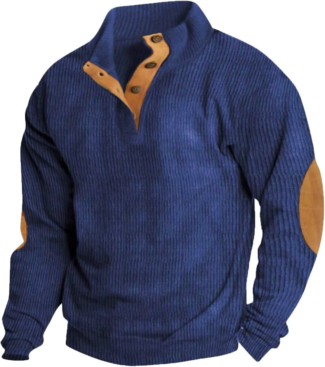 Men's Fashion Sweatshirt Casual Long Sleeve Standing Collar Sweater Lightweight Fall Winter Sweatshirts