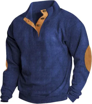 Men's Fashion Sweatshirt Casual Long Sleeve Standing Collar Sweater Lightweight Fall Winter Sweatshirts