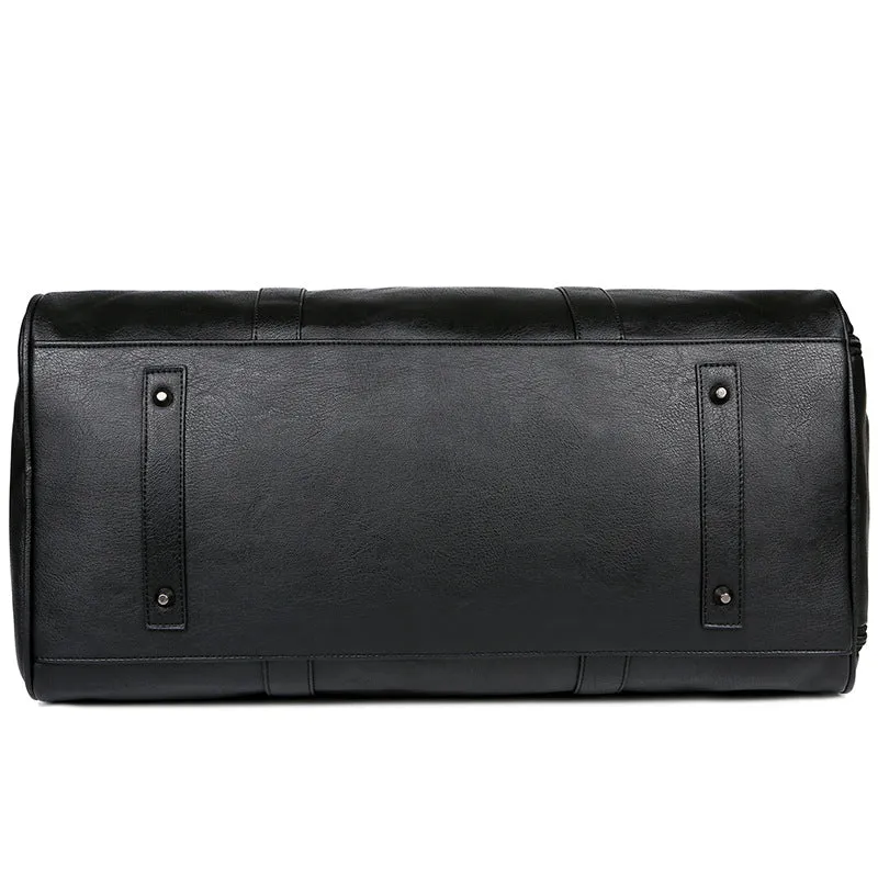 Men's Leather Vintage Large Capacity With Shoe Travel Bags