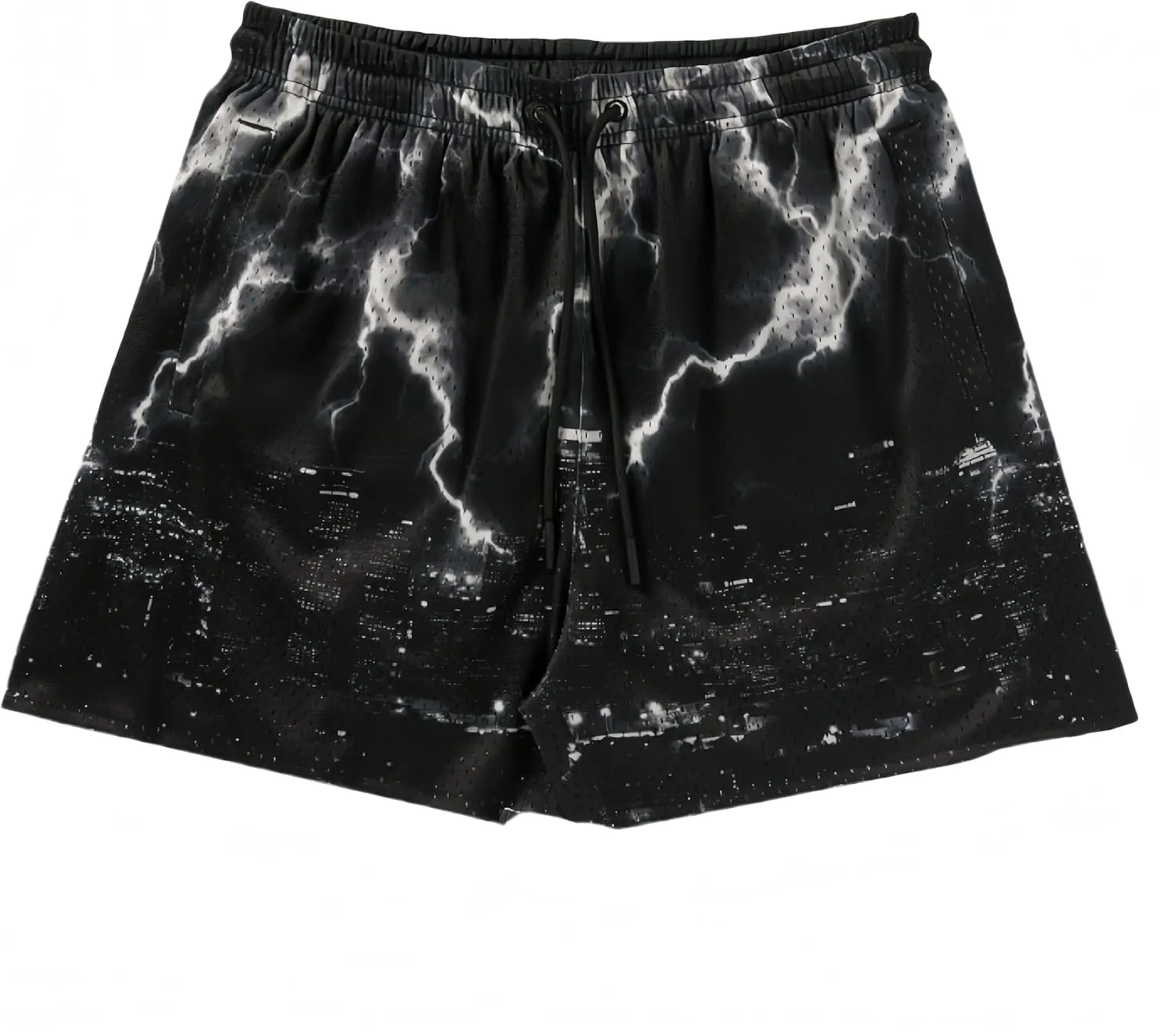 Mens Mesh Graphic Print Athletic Running Shorts Lightweight Quick-Dry Shorts for Basketball Gym Workout