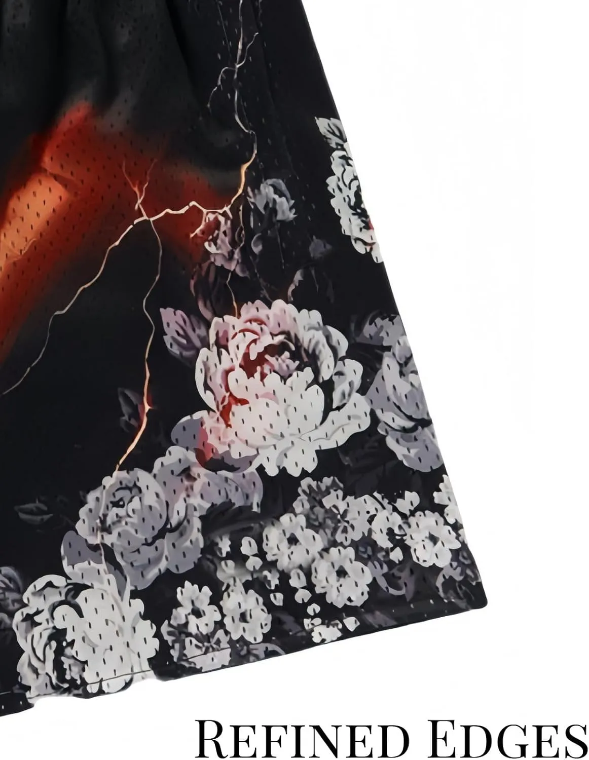 Mens Mesh Graphic Print Athletic Running Shorts Lightweight Quick-Dry Shorts for Basketball Gym Workout