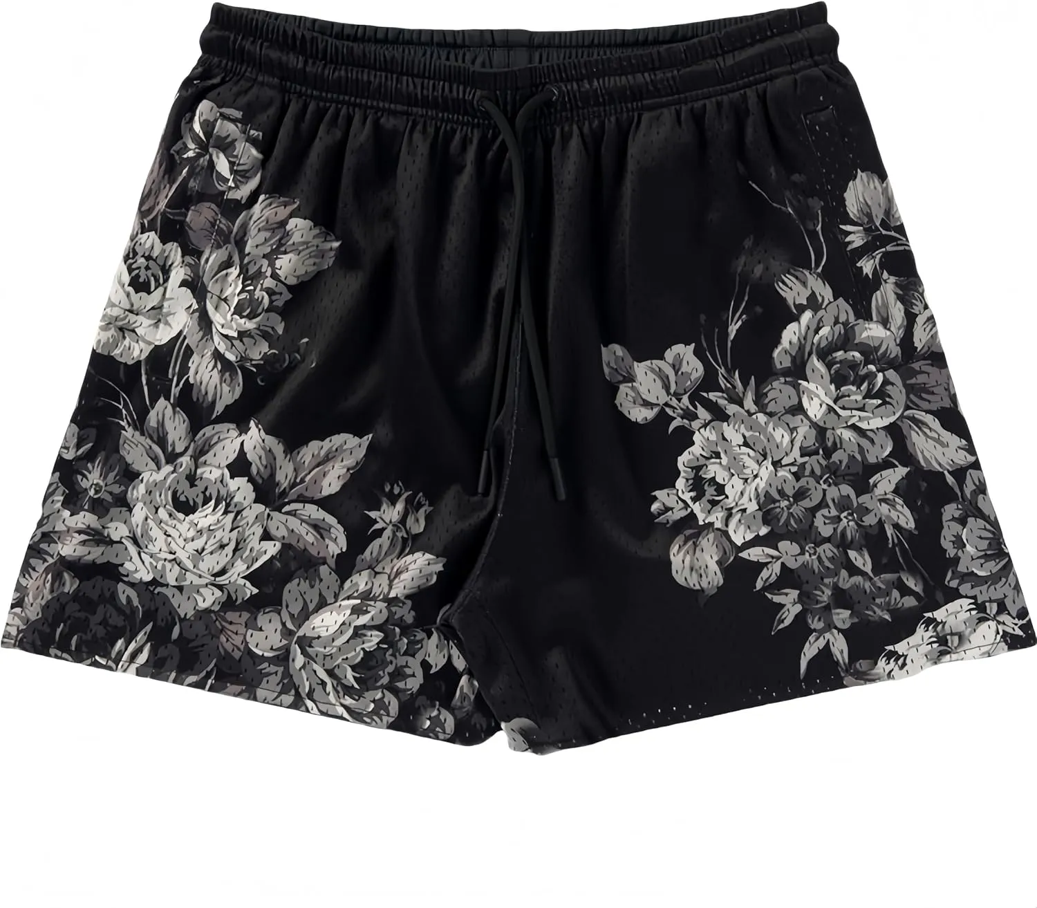 Mens Mesh Graphic Print Athletic Running Shorts Lightweight Quick-Dry Shorts for Basketball Gym Workout