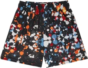 Mens Mesh Graphic Print Athletic Running Shorts Mens Fashion Quick-Dry Shorts for Basketball Workout