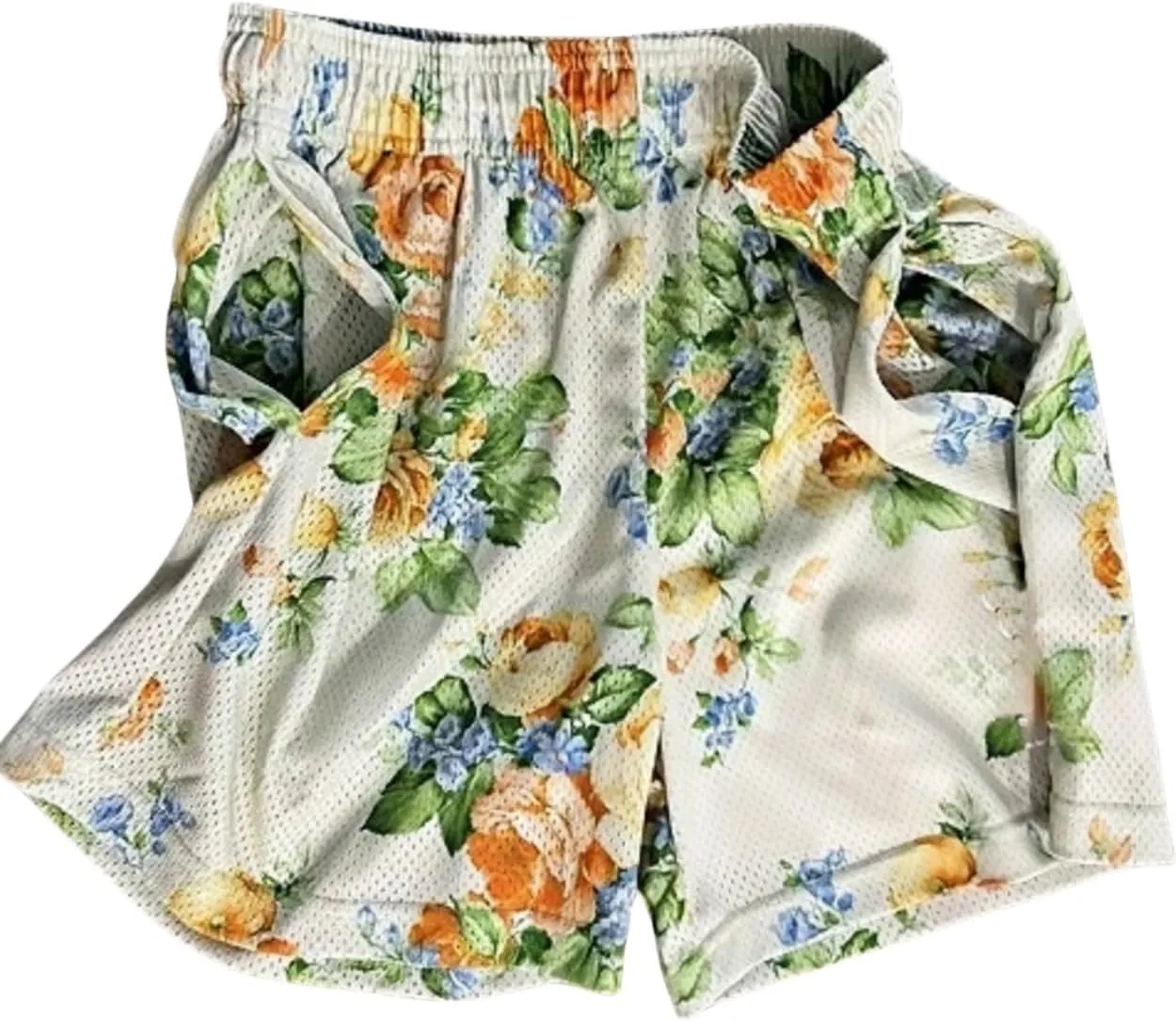 Mens Mesh Graphic Print Athletic Running Shorts Mens Fashion Quick-Dry Shorts for Basketball Workout