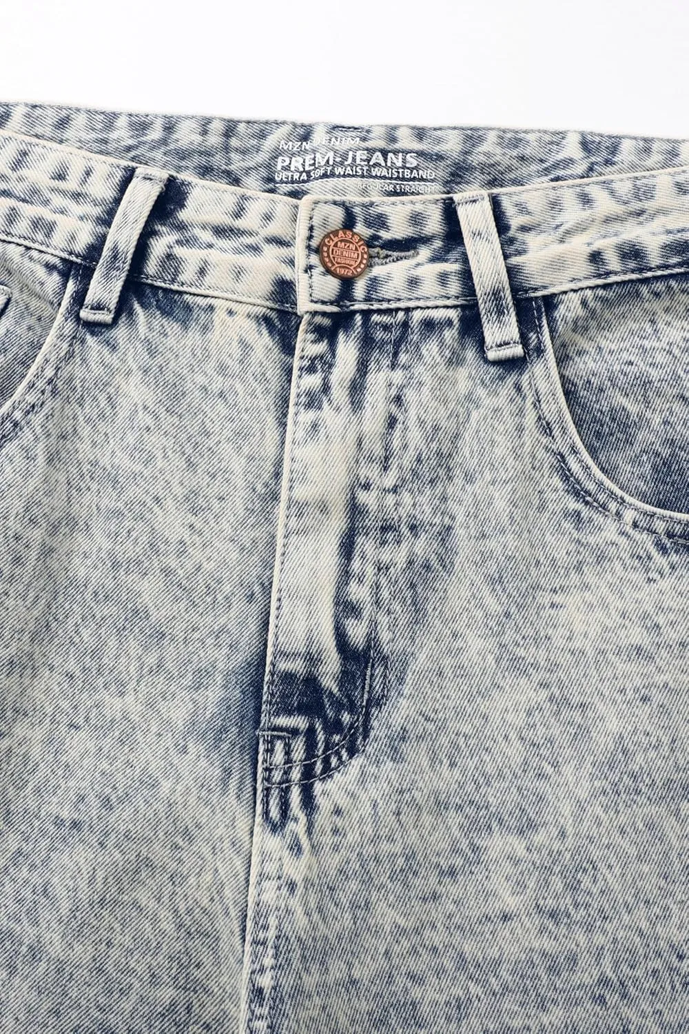 Men's Non-Stretch Loose Fit Wide-Leg Baggy Jeans Pants