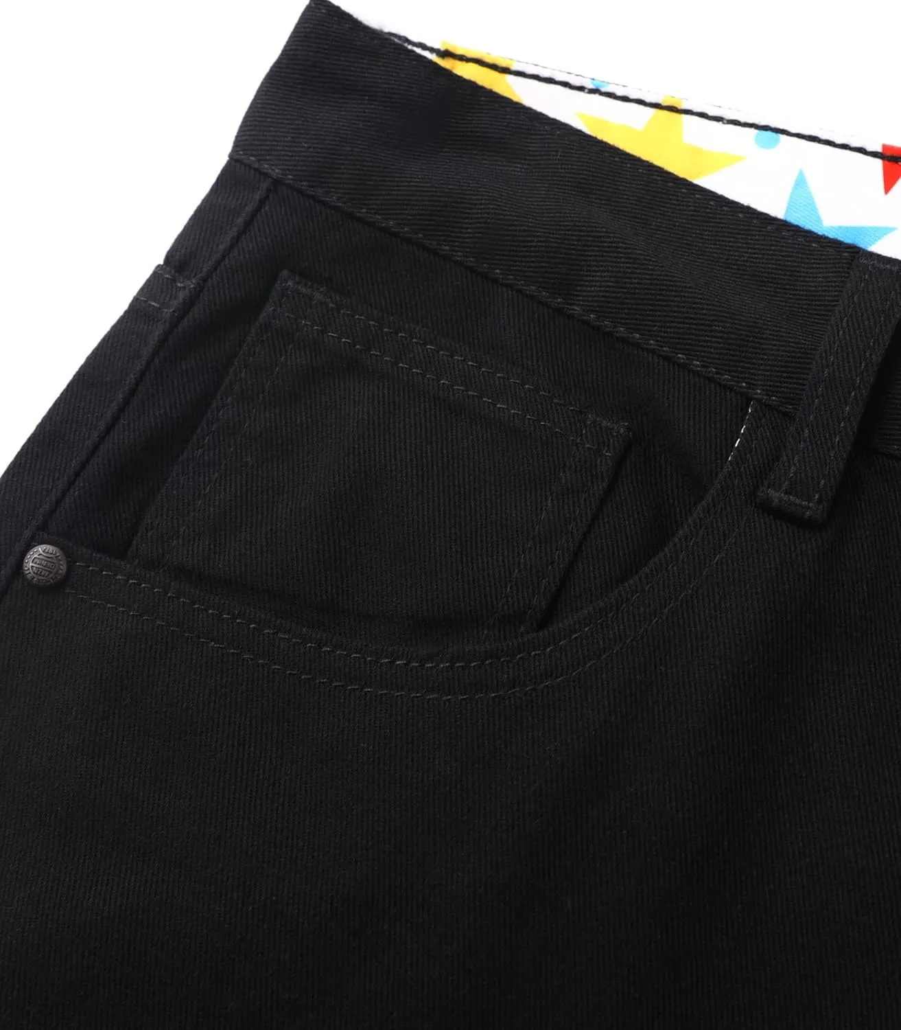 Men's Non-Stretch Loose Fit Wide-Leg Baggy Jeans Pants