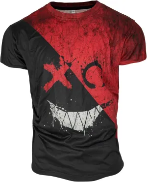 Men's Novelty Devil Graffiti Short Sleeve Tees Vintage Quirky Print T-Shirt