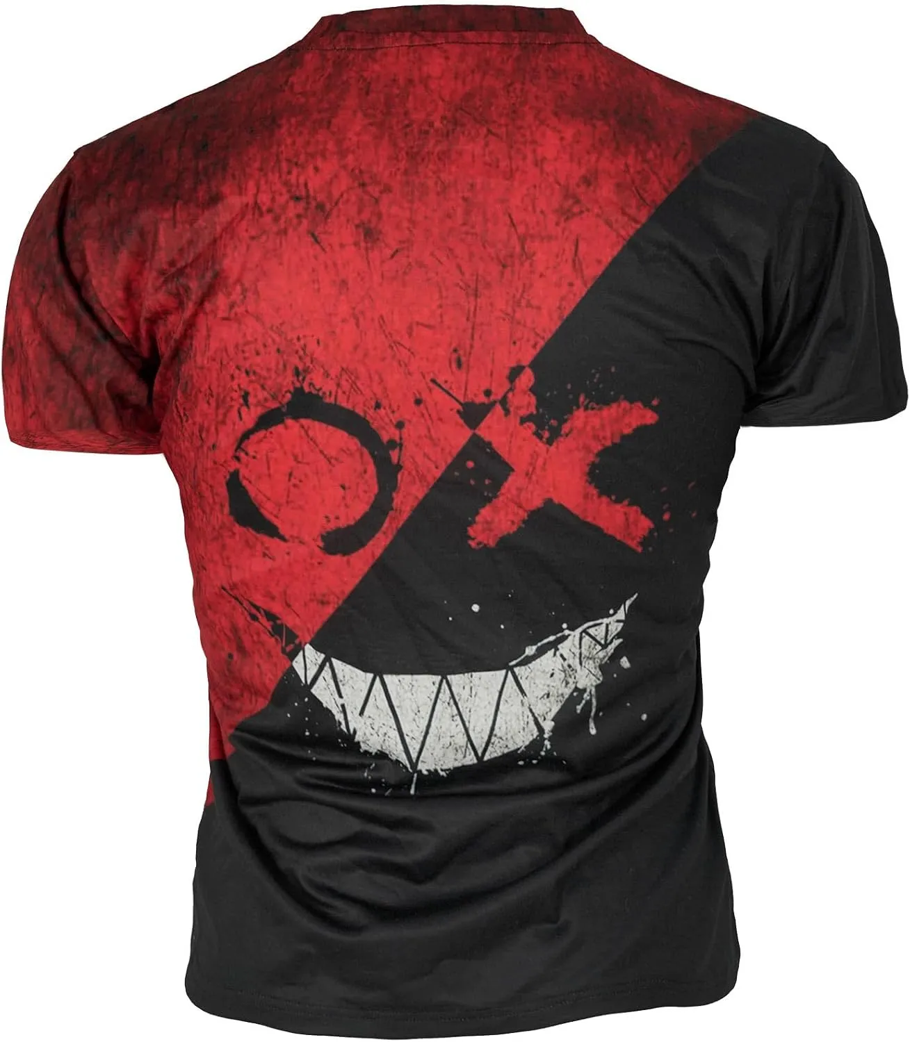 Men's Novelty Devil Graffiti Short Sleeve Tees Vintage Quirky Print T-Shirt