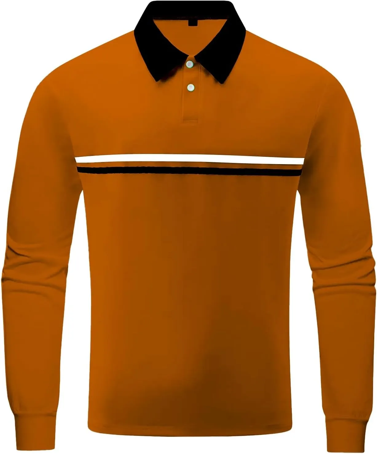 Mens Polo Shirts Long Sleeve Casualgolf Solid Color Shirts Business Breathbale Dress Outdoor Stylish Tops