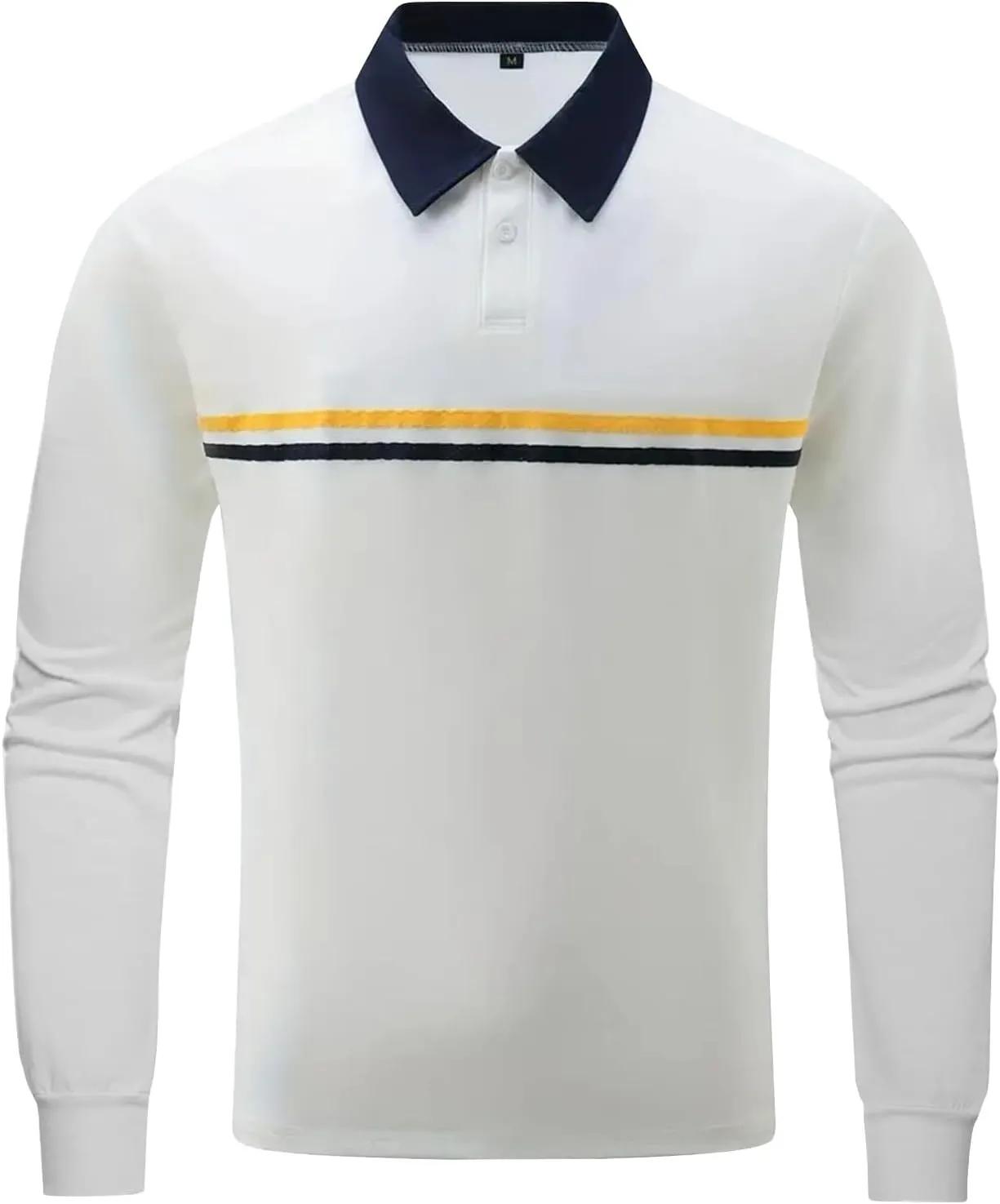 Mens Polo Shirts Long Sleeve Casualgolf Solid Color Shirts Business Breathbale Dress Outdoor Stylish Tops