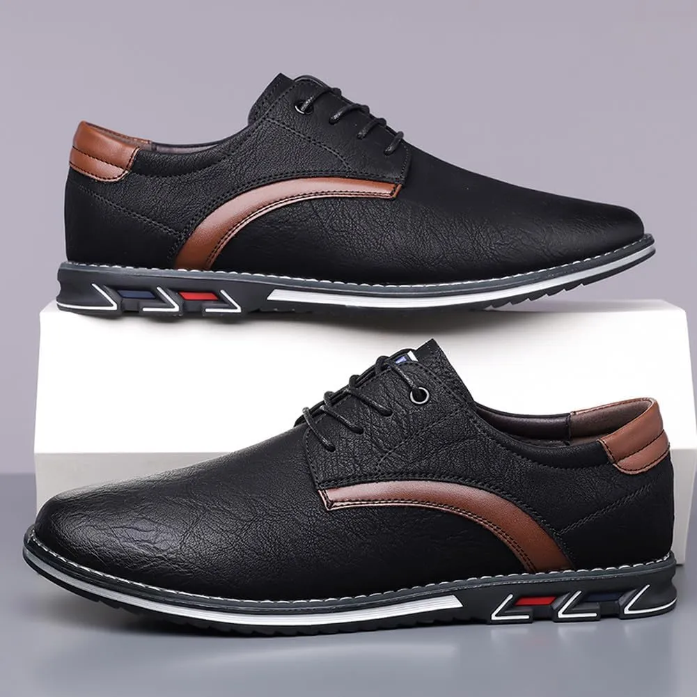 Men's Premium Stylish Oxford Shoes Casual Lace Up Walking Business Driving Dress Shoes