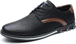 Men's Premium Stylish Oxford Shoes Casual Lace Up Walking Business Driving Dress Shoes