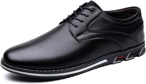 Men's Premium Stylish Oxford Shoes Casual Lace Up Walking Business Driving Dress Shoes