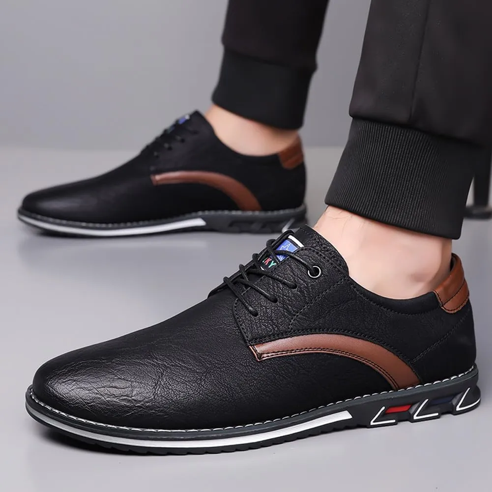 Men's Premium Stylish Oxford Shoes Casual Lace Up Walking Business Driving Dress Shoes