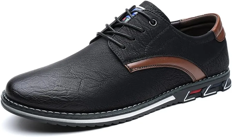 Men's Premium Stylish Oxford Shoes Casual Lace Up Walking Business Driving Dress Shoes