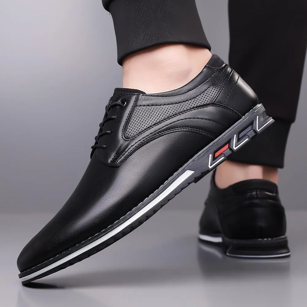 Men's Premium Stylish Oxford Shoes Casual Lace Up Walking Business Driving Dress Shoes