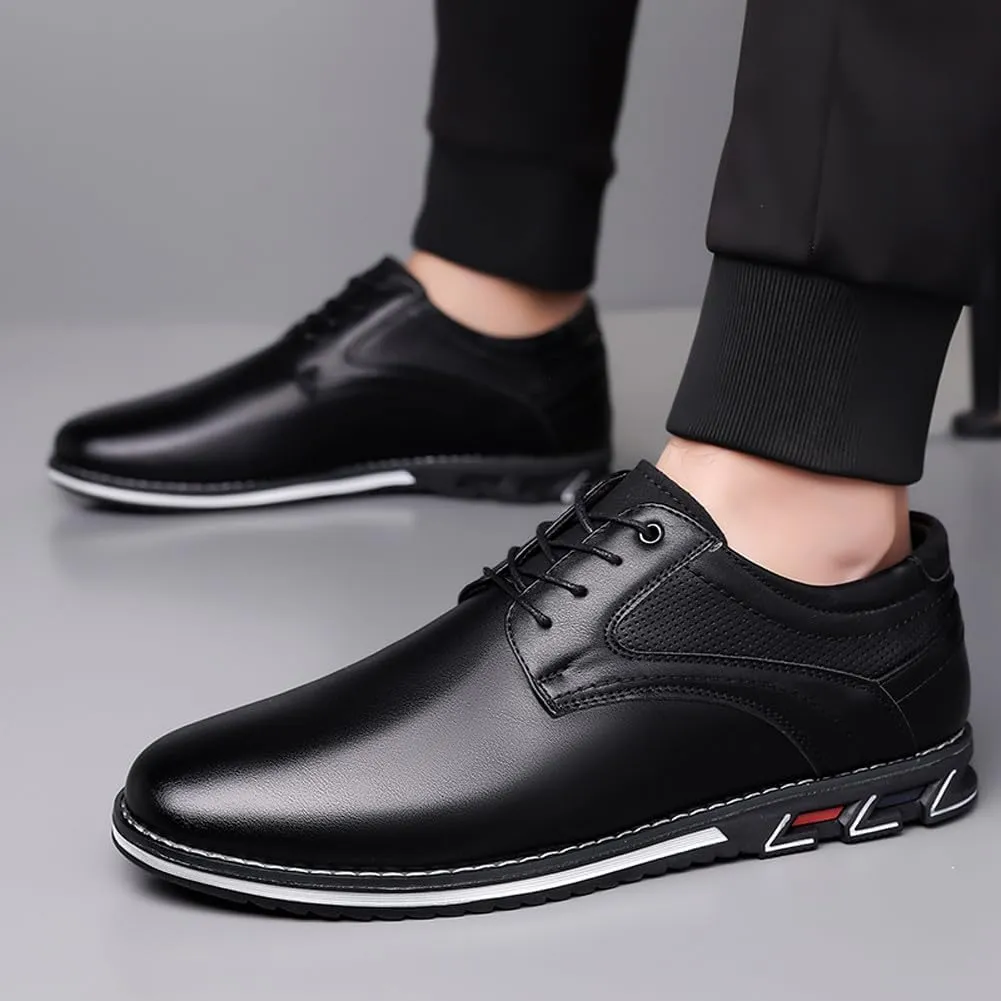 Men's Premium Stylish Oxford Shoes Casual Lace Up Walking Business Driving Dress Shoes