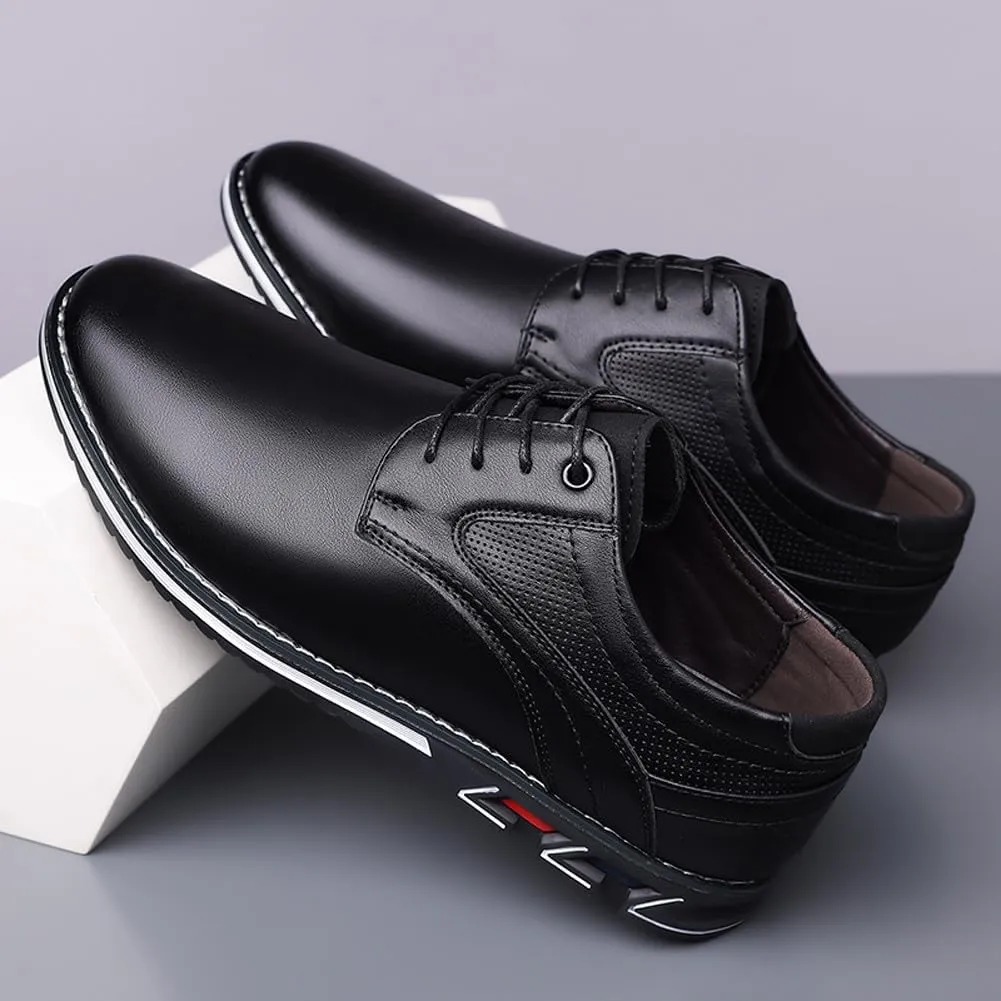 Men's Premium Stylish Oxford Shoes Casual Lace Up Walking Business Driving Dress Shoes
