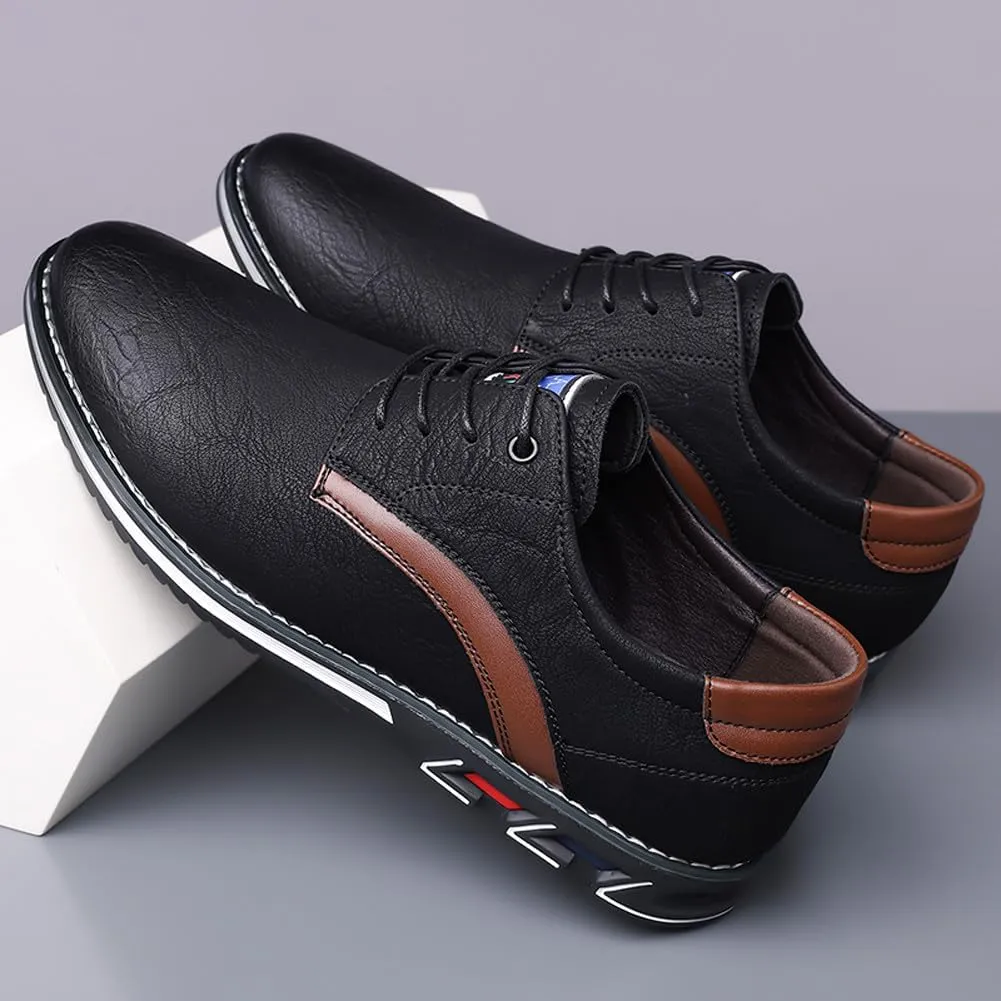 Men's Premium Stylish Oxford Shoes Casual Lace Up Walking Business Driving Dress Shoes