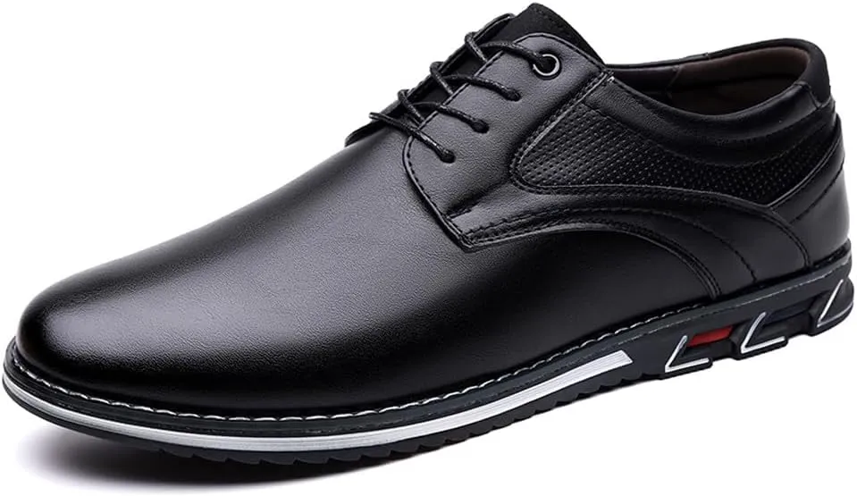 Men's Premium Stylish Oxford Shoes Casual Lace Up Walking Business Driving Dress Shoes