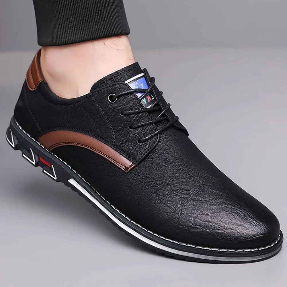 Men's Premium Stylish Oxford Shoes Casual Lace Up Walking Business Driving Dress Shoes