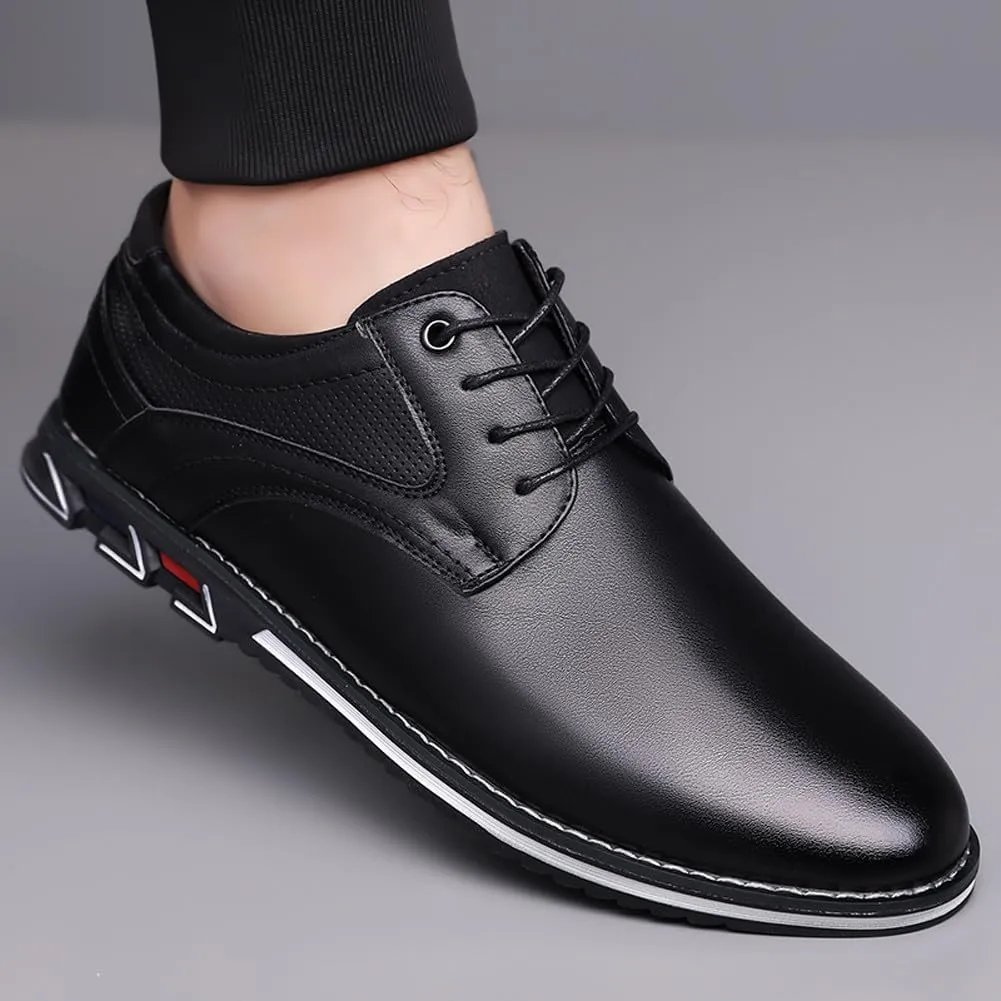 Men's Premium Stylish Oxford Shoes Casual Lace Up Walking Business Driving Dress Shoes