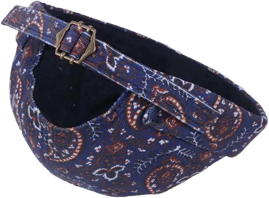 Mens Printed Docker Cap Hats Beanie Sailor Cap Hat Rolled Cuff Retro Brimless Hat