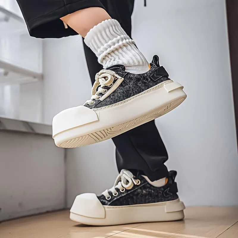 Men's Skateboarding Shoes, Running Exercise, Fashionable, Casual, Comfortable, Lightweight and wear-Resistant Sports Shoes