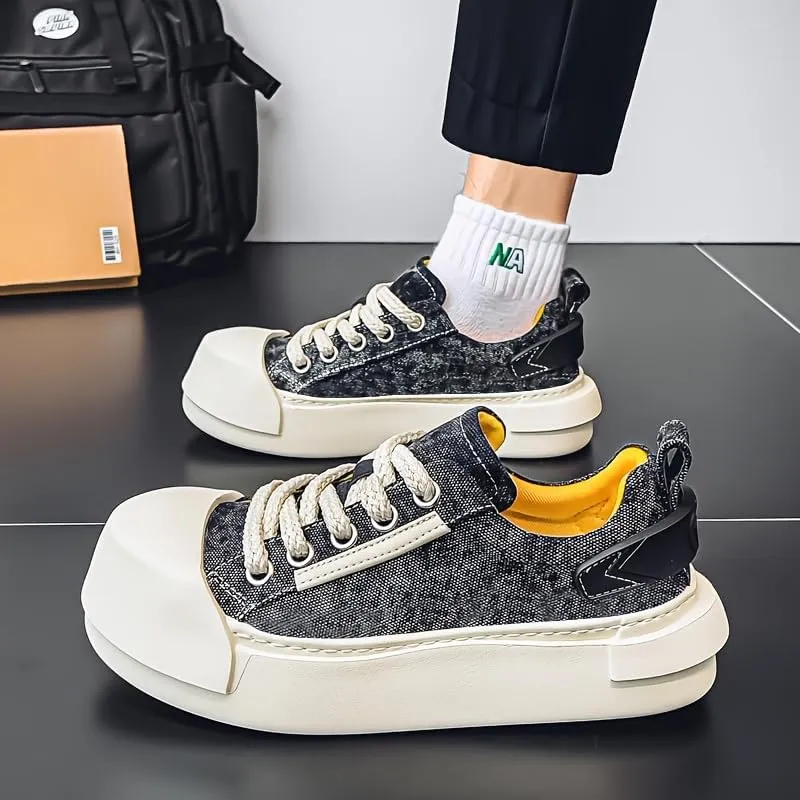 Men's Skateboarding Shoes, Running Exercise, Fashionable, Casual, Comfortable, Lightweight and wear-Resistant Sports Shoes