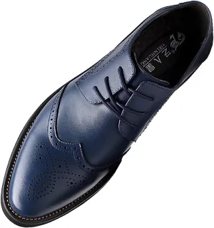 Men's Smart Pointed-Toe Dress Shoes Lace-up Formal Business Wedding Brogues