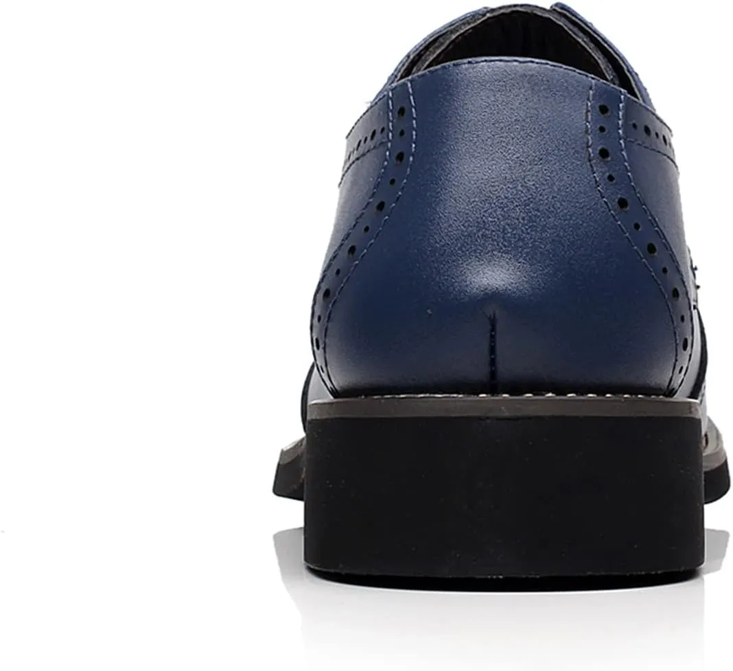 Men's Smart Pointed-Toe Dress Shoes Lace-up Formal Business Wedding Brogues