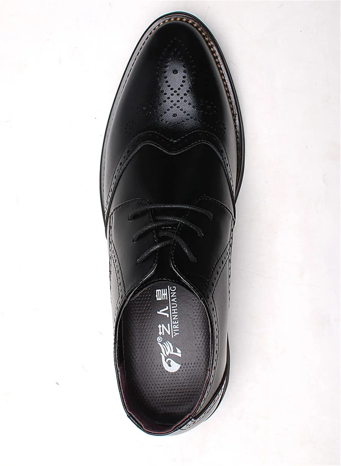 Men's Smart Pointed-Toe Dress Shoes Lace-up Formal Business Wedding Brogues