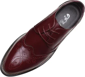 Men's Smart Pointed-Toe Dress Shoes Lace-up Formal Business Wedding Brogues
