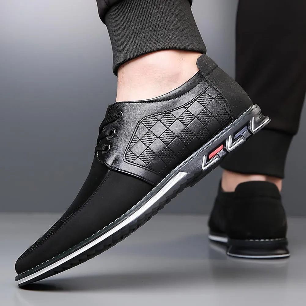 Men's Stylish Lace Up Oxford Shoes Comfortable Casual Walking Business Driving Dress Shoes