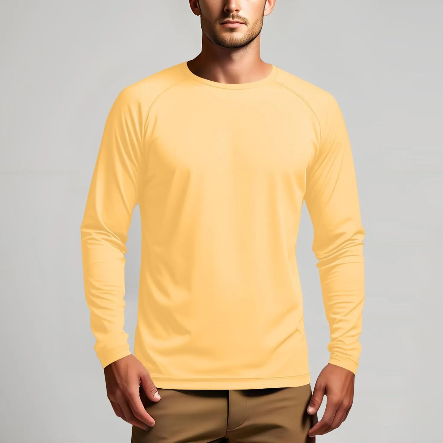 Mens Sun Shirts UV Protection Long Sleeve Beach Fishing Swimming Clothes Quick Dry UPF 50  SPF Rash Guard Outdoor Top